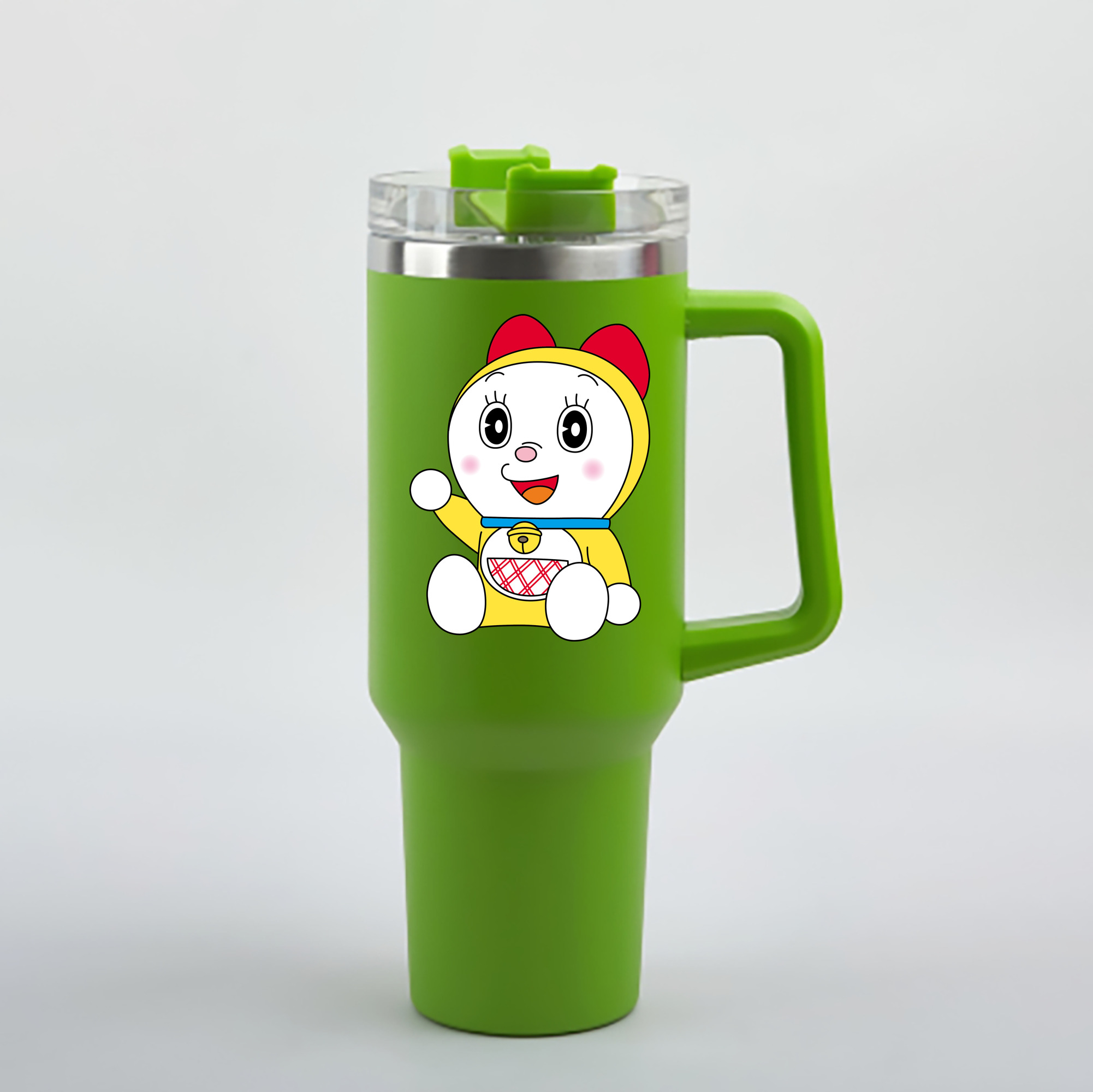 （画像用） ドラえもん ドラミ Doraemon Dorami 1200mL車用タンブラー - クリスタルステッカー（プラスチックストロー付き）